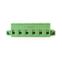 Bornier à visser en laiton 6 pôles, espacement des bornes 7,62 mm, pour fils >30 AWG, 18A
