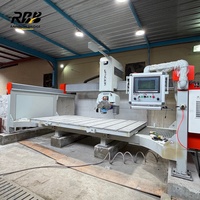 Machine de découpe de pierre CNC à 5 axes Rainbow Bridge HQ-3220DSM 320x200cm, broche 5,5KW, haute précision, certifiée CE, pour granit et marbre