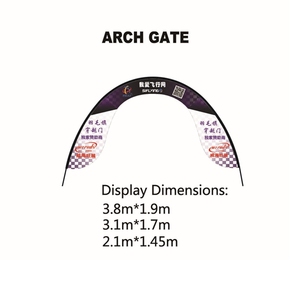 2021 WZRODS 3.8*1.8m produzione unica singolo o doppio stampato Drone Event Banner grande cancello ad arco per attività di eventi - Product Image 2
