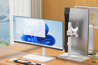 Soporte de Monitor de Perfil Bajo con Altura Ajustable, Base Estable para Monitores de Oficina de 14 a 43 Pulgadas, Modelo DZ2011