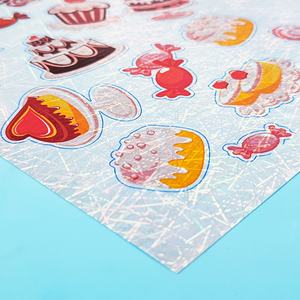 カットキスサークルブランク透明シートクリアパターンビニール8.5ラベル粘着ロゴ印刷可能ホログラムキスカットステッカーシート - Product Image 2