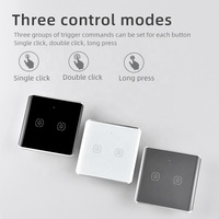 Interrupteur de scène sans fil Tuya Zigbee intelligent 2 gangs, mode de scène personnalisé, longue pression, batterie, interrupteur de scène auto-alimenté