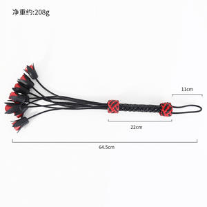 Flogger de Cuero Hecho a Mano, Látigo Sexual para Azotes en el Trasero, BDSM, Fetiche, Pala con Flores de Rosa, Borlas, Látigo Sexy para Parejas, Equipo de Bondage - Product Image 6