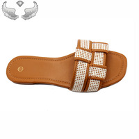 Sandales plates et pantoufles pour femmes de haute qualité et tendance, sandales légères pour femmes, pantoufles, vente en gros, sandales durables pour femmes