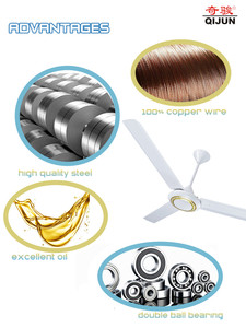 Ventilador <span class=keywords><strong>de</strong></span> Techo Industrial Mecánico <span class=keywords><strong>de</strong></span> CA OEM <span class=keywords><strong>de</strong></span> 48, 56, 60 Pulgadas (1200, 1400 mm) para Enfriamiento <span class=keywords><strong>de</strong></span> Aire, Eléctrico, Metálico, Doméstico, con Rotación <span class=keywords><strong>de</strong></span> 360 Grados - Product Image 2