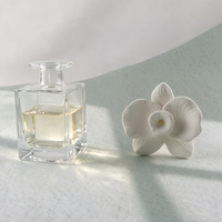 Diffuseur d'huiles essentielles parfumées en plâtre céramique fait main, motif orchidée, 150 ml – Parfum d'ambiance de luxe pour la maison