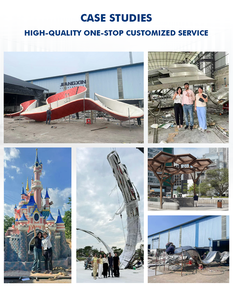 Scultura contemporanea della caratteristica dell'acqua del metallo, arte all'aperto del punto di riferimento dello spazio pubblico all'aperto - Product Image 6