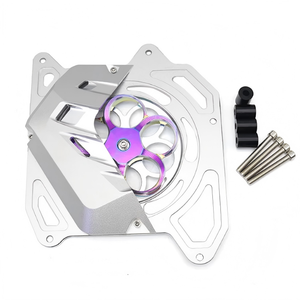 Cache de protection de radiateur en aluminium CNC avec déflecteur de vent creux et ventilateur rotatif pour la modification de scooter 150cc refroidi par eau - Product Image 5