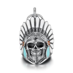 Llavero con Colgante de Calavera de Acero Inoxidable yunnique, Estilo Retro Punk, Unisex, para Regalo - Product Image 4