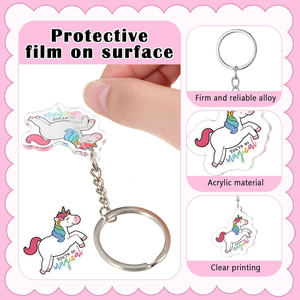 พวงกุญแจอะคริลิคการ์ตูนน่ารัก 100 ชิ้น ยี่ห้อ Spark กันน้ำ น้ำหนักเบา พิมพ์ลายดิจิตอล 20 แบบ สนุกสนาน สนับสนุนเชิงบวก - Product Image 3