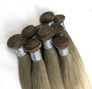 Extensiones de Cabello Naturales Invisibles Neweuropean Balayage, Rubio, Doble Trama, R3T8, Ondulado # Extensiones de Cabello Humano Genius Weft de 613 Pulgadas y 26 Pulgadas - Product Image 4