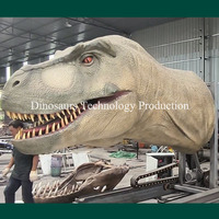 Têtes de dinosaures animatroniques sur mesure de grande taille à la Dinosaur Factory, expositions de têtes de dinosaures personnalisées de grande taille pour le Musée National