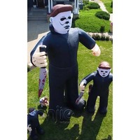 Michael Myers gonflable géant de 20 pieds avec couteau, modèle gonflable personnalisé de personnage d'horreur pour Halloween