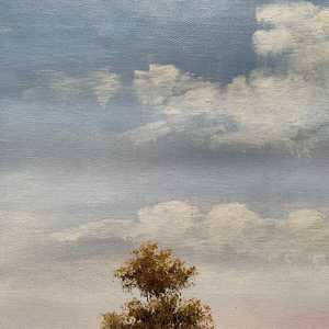 Dipinti a Olio Astratti Moderni 100% Fatti a Mano 20\"x24\" su Tela, Paesaggio Classico con Alberi per Decorazione Murale del Soggiorno - Product Image 6