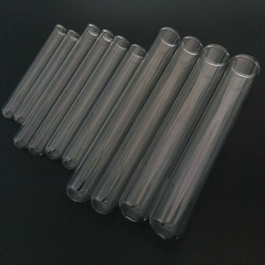 Tubes à essai 25x150 à bride en verre transparent, équipement scientifique de laboratoire - Product Image 1