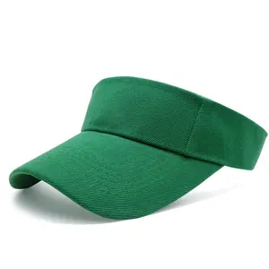 Toptan pamuk katı nakış Logo ile güneş şapkası özel güneşlik şapka kadınlar plaj seyahat yaz güneş koruma Visor şapka