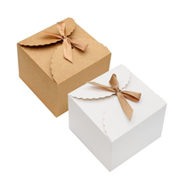 Boîte à savon pliante rose mignonne avec ruban, emballage cadeau carré en carton coloré, personnalisable avec logo, vente en gros, fabricant