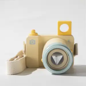 मोंटेसरी लकड़ी कलाइडोस्कोप कैमरा बच्चों के शैक्षिक खिलौने कैमरा मॉडल विकास दृश्य दर्शक खिलौने