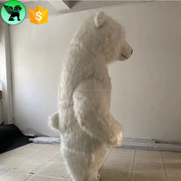 Costume d'ours polaire gonflable de 2,6 m pour défilé, costume d'ours gonflable géant personnalisé pour la publicité de festival A8618