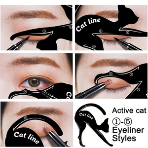 Plantillas para Delineador de Ojos, Aptas para Ojos de Gato y Sombras de Ojos Ahumadas, Herramienta Guía para Dar Forma (10 Efectos Diferentes) - Product Image 1