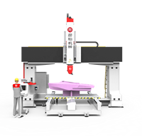 CNC 5 axes pour couper le bois et la mousse 3d modèle faisant la machine