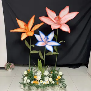 विवाह आपूर्तिकर्ता कृत्रिम फूल, बड़े आकार के विशाल फूल और पौधे, विवाह कार्यक्रम पार्टी के लिए सजावटी फूल