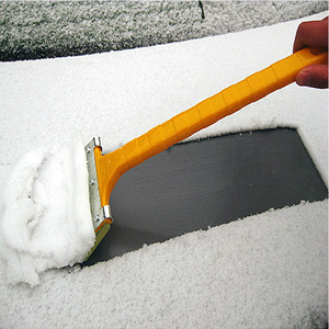 Car Snow Scraper 115x50x8mm Long Handle Rubber Ice Remover For Vehicle Windshield Cleaning - Product Image 1