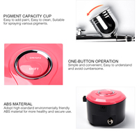 Kit Aérographe Compresseur Monopuissance Portable Machine Tactile pour Tatouage Peinture Corporelle Outil Nail Art Acrylique