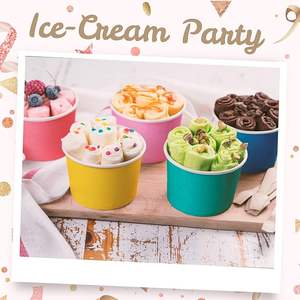 Pots à yaourt, coupes à glace de qualité alimentaire, coupes à gelato, à pois - Product Image 4