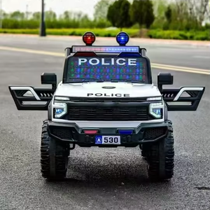 Voiture électrique rechargeable à deux places pour enfants, jouet de voiture de <span class=keywords><strong>police</strong></span> en plastique avec fonction MP3 et télécommande - Product Image 4