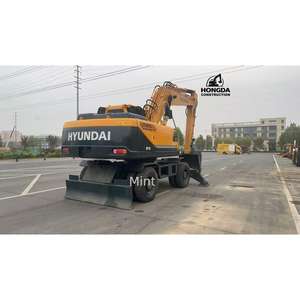 Excavadora profesional de segunda mano Hyundai Original Hyundai 210w-9 Excavadora de ruedas 21 toneladas Asequible - Product Image 5
