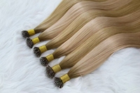 Extensions de cheveux Moresoo Nano Tip pour femmes, cheveux chinois noir de jais Remy, lisses et soyeux, double trame, micro-liens, 50G