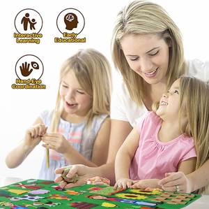 Montessori Storytelling Eco-friendly Felt Flannel Board <b>Set</b> 40Pcs <b>Farm</b> Animals Preschool Toddler Interactive Play Kit - Product Image 6