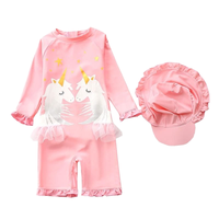 Maillots de bain une pièce licorne pour bébés filles Maillots de bain Rash Guard UPF 50 + Maillot de bain fille