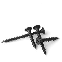 Vis à cloisons sèches noires oxydées en gros, à tête fraisée cruciforme, métriques, en acier au carbone de classe A, M8