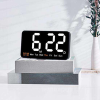 Jam Alarm LED Digital dengan Sensor Kecerahan untuk Kamar Tidur, Dinding, Dapur, Hotel, Meja, Jam Meja