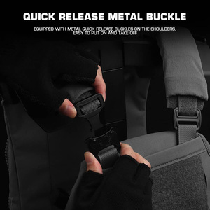 Gilet tactique à libération rapide V5 PC avec système de fermeture éclair multifonctionnel <span class=keywords><strong>MOLLE</strong></span> au dos, camouflage - Product Image 6