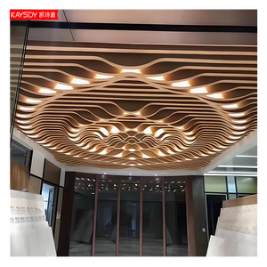 Pannello a Soffitto in Alluminio 3D Ondulato Moderno, Ignifugo, Impermeabile, Fonoassorbente, Resistente al Fuoco, per Controsoffitti Metallici - Product Image 1