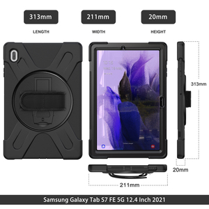 Custodia in silicone per <span class=keywords><strong>Samsung</strong></span> Galaxy <span class=keywords><strong>Tab</strong></span> S9 S8 <span class=keywords><strong>S7</strong></span> <span class=keywords><strong>FE</strong></span> con supporto e portapenna, resistente - Product Image 6
