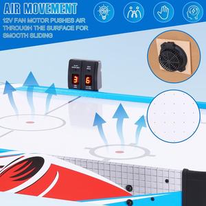 REAHOISY-Ensemble de table de <span class=keywords><strong>hockey</strong></span> sur <span class=keywords><strong>air</strong></span> intérieur de 48 pouces avec moteur 12V puissant, tableau de bord numérique à LED en MDF, 2 rondelles et 2 poussoirs pour enfants et adultes - Product Image 3