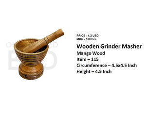 Molinillo y Triturador de Especias de Madera Hecho a Mano, Ideal para Hierbas, Especias o Ajo, Perfecto para Cocinas Tradicionales - Product Image 6