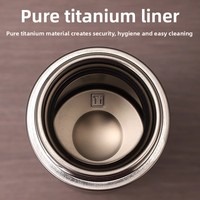 Bouteille d'eau isotherme sous vide 500 ml en acier inoxydable double paroi avec logo personnalisé, légère et écologique, en titane, pour la vente en gros