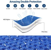 Matelas de couchage gonflable en PVC ultraléger et compact, imperméable, pour le camping en toutes saisons, avec pompe intégrée