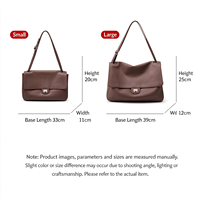 Sacs à main en cuir de vachette véritable, fabrication directe usine, pour femmes, style vintage, avec rabat à fermoir, sac à bandoulière, sac hobo souple, sac fourre-tout, sac bandoulière, OEM ODM