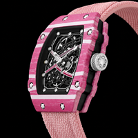 Nuevo Reloj de Cuarzo Luminoso Impermeable de Moda para Mujer con Forma de Barril, Correa de Nylon, Esfera con Agujas, 47mm 9mm, Cierre de Hebilla Integrado