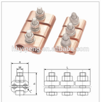 Conector Bimetálico de Aluminio y Cobre de Alta Resistencia YP PG con Ranura Paralela para Montaje en Pared/Poste de Líneas Eléctricas Aéreas
