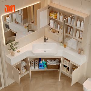 Meuble de salle de bain d'angle personnalisé de petite taille pour appartement lavabo pour <span class=keywords><strong>avion</strong></span> lavabo <span class=keywords><strong>triangulaire</strong></span> pour salle de bain - Product Image 2