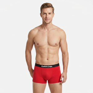 Calzoncillos bóxer y slips personalizados de fábrica para hombre con logotipo personalizado en la cintura, estampado sin costuras, tejido clásico, cómodo, de algodón y spandex. - Product Image 2