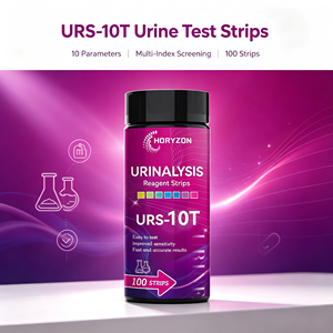 Bandelettes de test urinaire RS-10T 10-en-1 : Analyse complète de l'urine (glucose, protéines, corps cétoniques, pH, densité sanguine, leucocytes) pour usage domestique, diagnostic rénal <span class=keywords><strong>et</strong></span> diabétique - Product Image 1