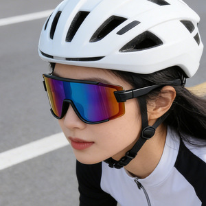 Cross Border Sports Sunglasses PC <b>Frame</b> Polarized UV400 Windproof Outdoor Cycling Glasses <b>Large</b> <b>Frame</b> Colorful Lens - Product Image 1
